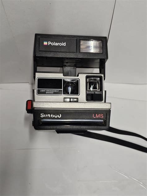 Untested Vintage Polaroid Sun 600 Lms Instant Film Camera With Strap