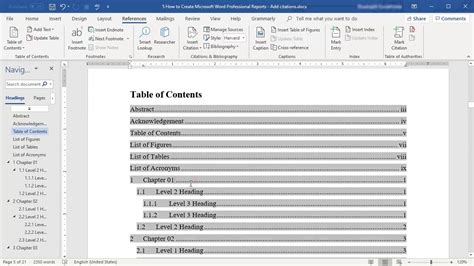 How To Create A Table Of Contents In Microsoft Word Bpwebs