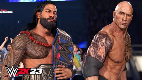 Wwe 2k23 Updated Superstars Roman Reigns And The Rock Youtube