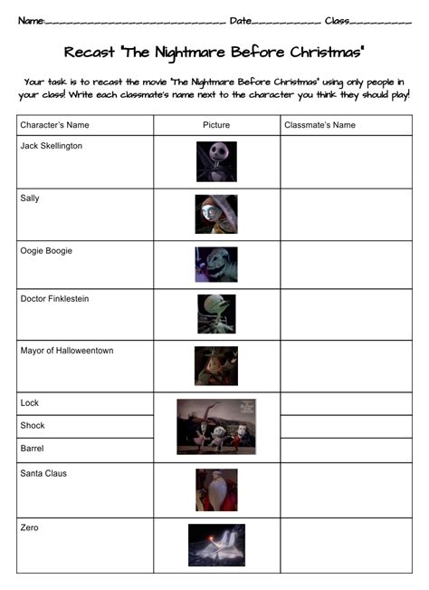 10 Best Nightmare Before Christmas Printable Activities Pdf For Free At