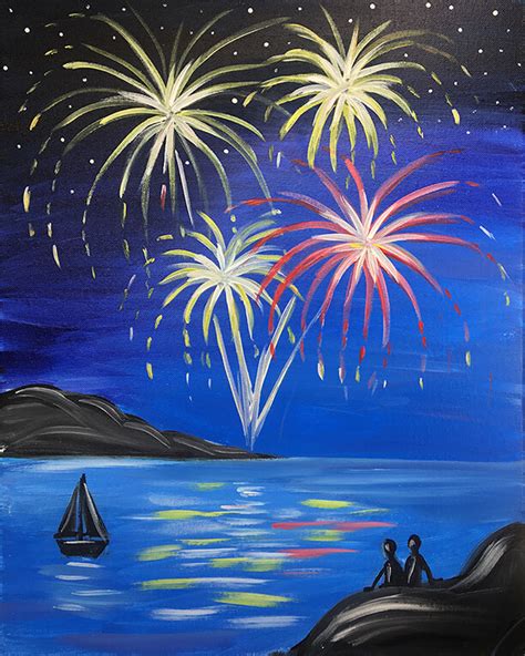 Fireworks Celebration Painting Party With The Paint Sesh