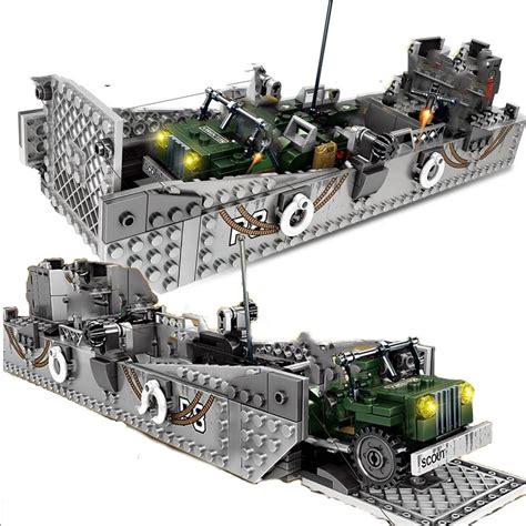 Compatible Lego Toy Us Army Normandy D Day Lcm3 Landing Craft Ww2