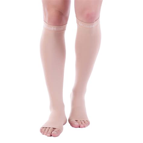 Open Toe Compression Socks 20 30 Mmhg Skinnude By Doc Miller