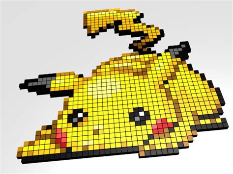 Pixel Art 3d Pikachu