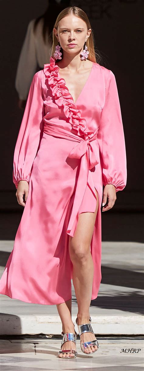Blugirl Spring 2018 Rtw Spring Fashion Pink Ladies Wrap Dress