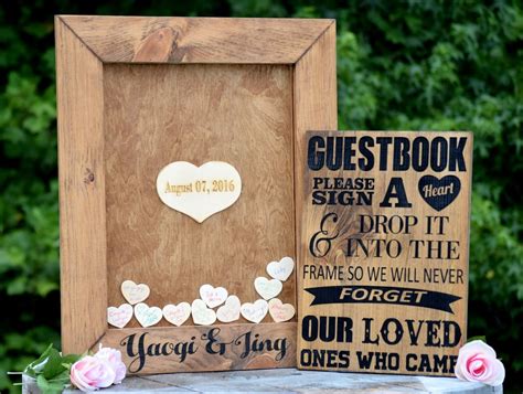 Capture a handwritten record of all the loved ones who attended your wedding. Wedding Guest Book Alternative - Heart Drop Guest Book ...