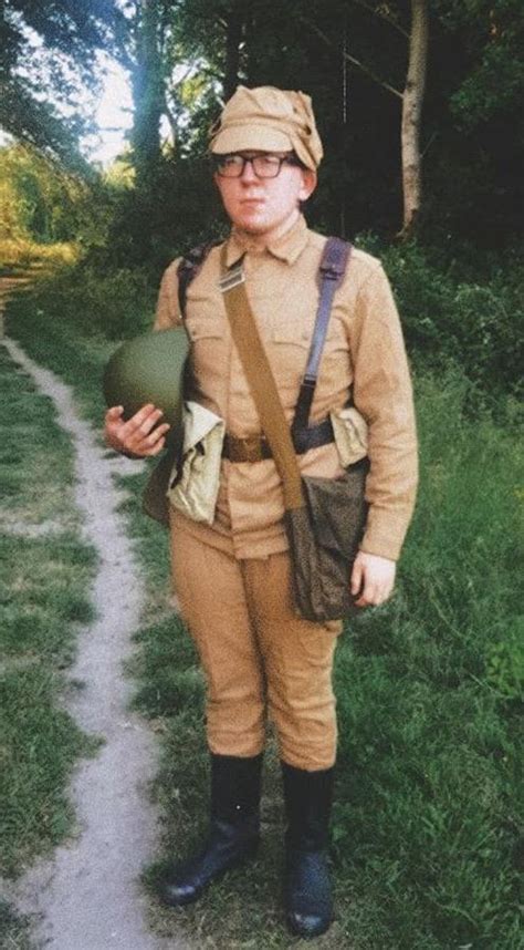 Soviet Soldier Wearing Okzk Chemical Protective Uniform In Nbc