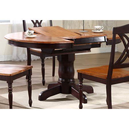 Butterfly leaf folds in half to store in a more compact space. Round Table With Butterfly Leaf - Walmart.com