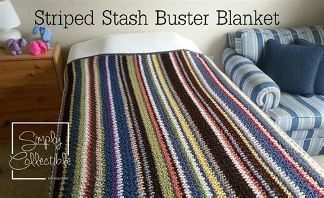 Striped Stash Buster Crochet Blanket Pattern • Simply Collectible Crochet