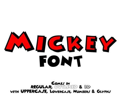 Mickey Font Otf Etsy