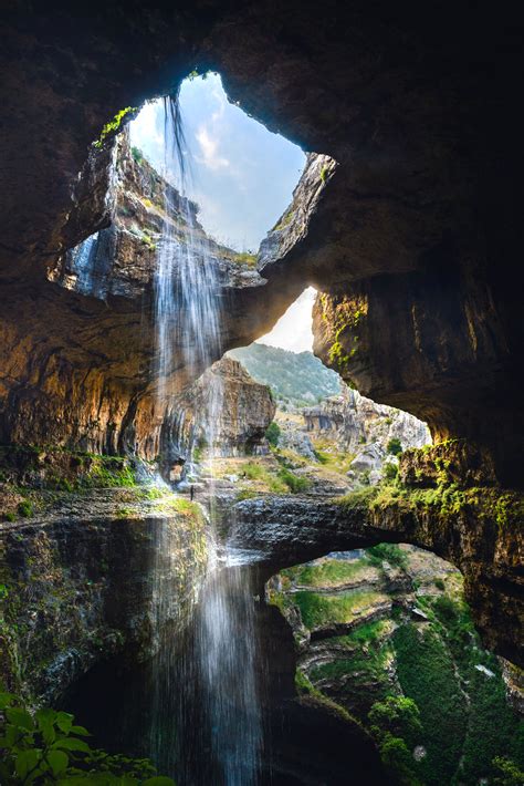Three Tiered Baatara Gorge Waterfall In Lebanon Insidehook