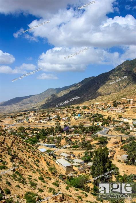 The Town Of Nefasi Below The Debre Bizen Monastery Along The Road From