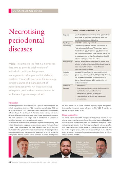 PDF Quick Revision Series Necrotising Periodontal Diseases