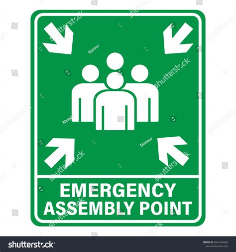 Fire Assembly Point Vector Signage Illustration Stock Vector Royalty
