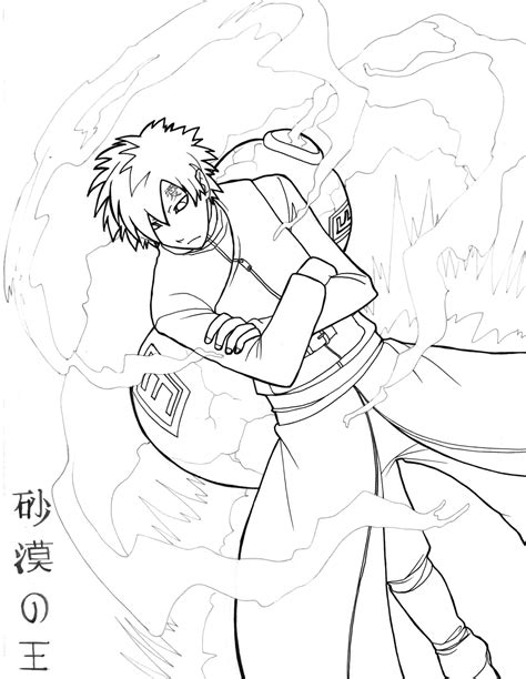 Gaara Coloring Pages - Coloring Home