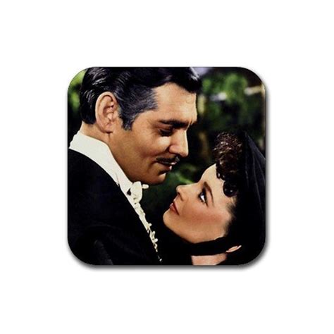 Gone With The Wind Rubber Square Coaster Set 4 Pack Great Gift Idea