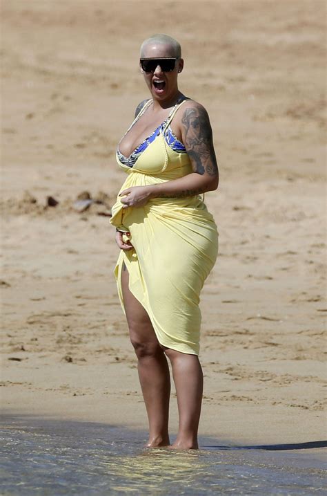 AMBER ROSE In Bikini At A Beach In Honolulu HawtCelebs