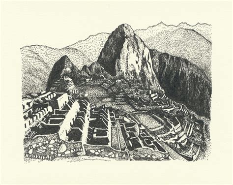 Machu Picchu Image Drawing Drawing Skill