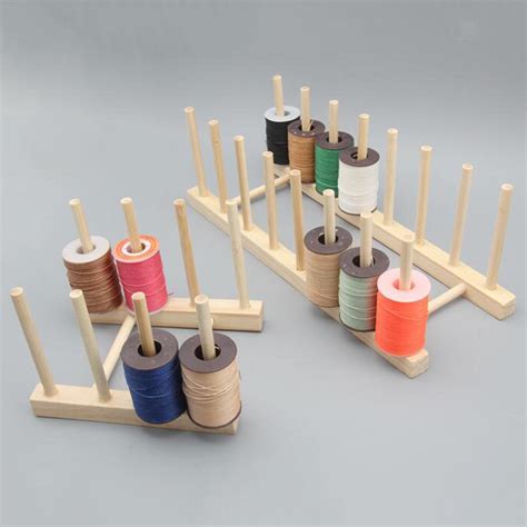 Spool Wood Sewing Thread Cone Holder Rack Stand Quilting Embroidery