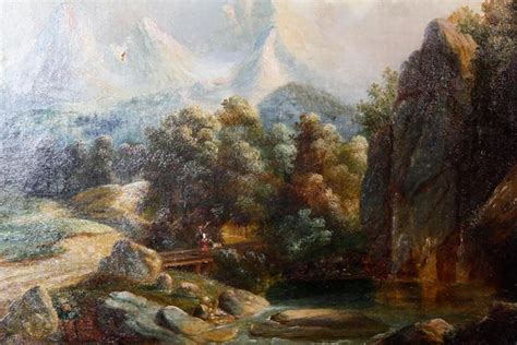 Rang Two 19th Century Oil Paintings Of Mountain Views By Rang At 1stdibs