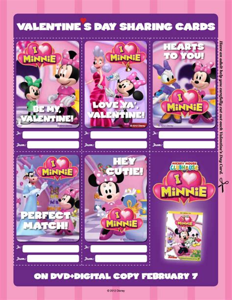 Minnie Mouse Printable Valentines Day Cards Mama Likes This