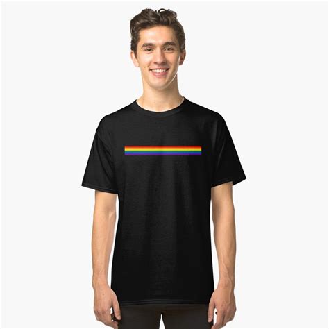 Pride Flag Striped Minimal Art T Shirt By Skr0201 Redbubble Graphic