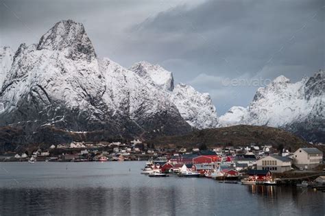Nordland Lofoten Fishing Villages Fjord Scandinavia Seascape