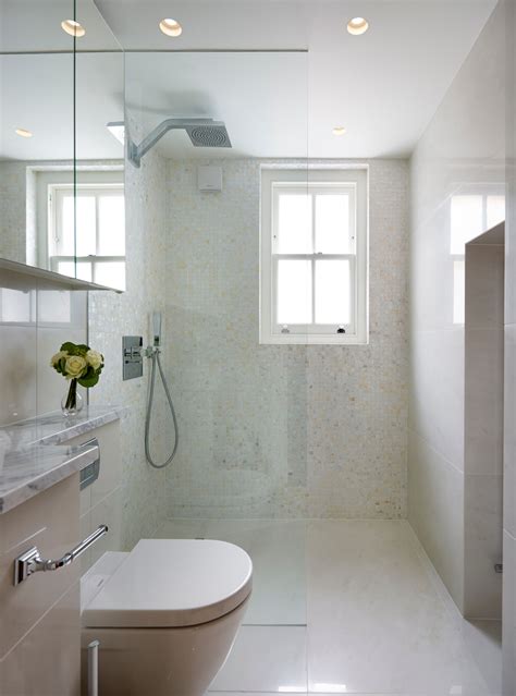 Ideally, the glass shower enclosure may be installed at the center of the room on a wall. 23 Beautiful Small Bathroom Ideas With Walk In Shower ...