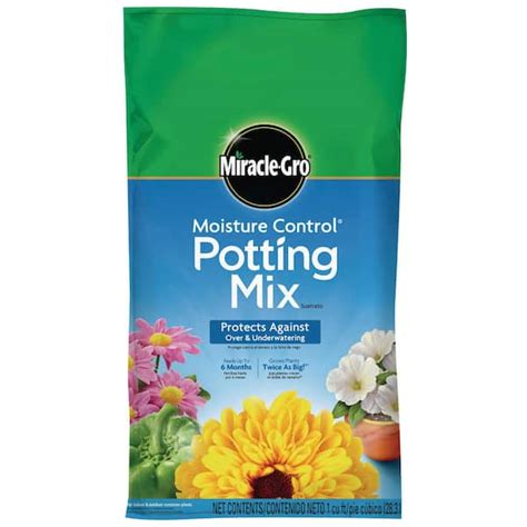 Miracle Gro 1 Cu Ft Moisture Control Potting Mix 75551301 The Home