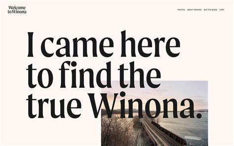 Welcome to Winona | Winona, Photo book creative, Website inspiration