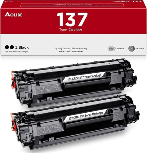 137 Compatible Toner Cartridge Replacement For Canon 137 Black Toner