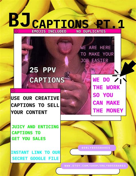 BJ Onlyfans Captions PT.1 25 Ppv Captions for Fanvue Fansly Chaterbate