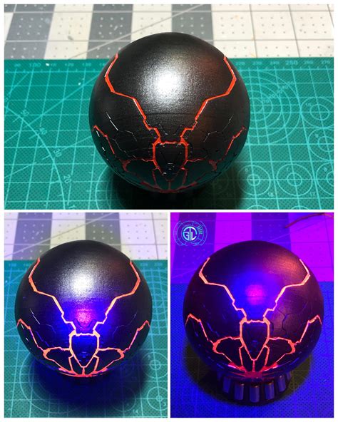 3d Resin Printed Didacts Cryptum Finished With Fluorescent Paint Rhalo