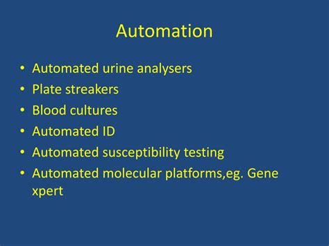 Ppt Automation The Future Of The Microbiology Laboratory Powerpoint