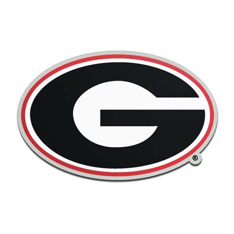 Georgia Bulldogs Metallic Freeform Logo Auto Emblem
