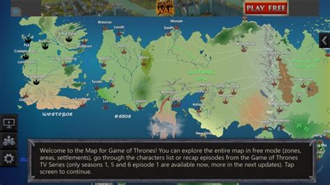 La Mappa Di Game Of Thrones In Unapp Smartworld