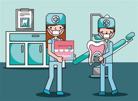 Dentista Doctor Examinando Paciente Descargar Vectores Premium