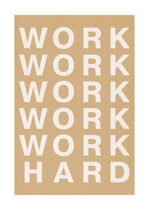 Work Hard Poster Typography Poster Online Posters Poster