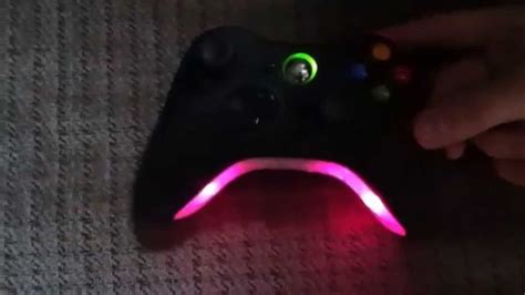 Xbox 360 Controller Vibration Activated Led Mod Pink