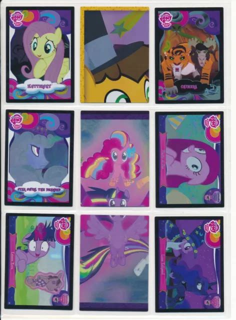 2015 My Little Pony Series 3 Foil Trading Cards Mixed Lot Of 9 Foil