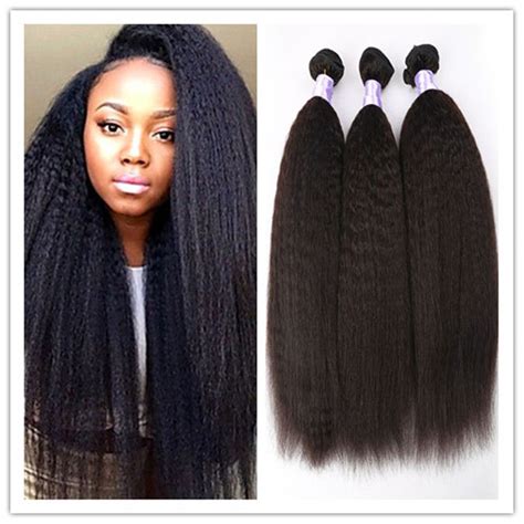 Top Quality Virgin Brazilian Afro Kinky Straight Hair Weave 3bundles