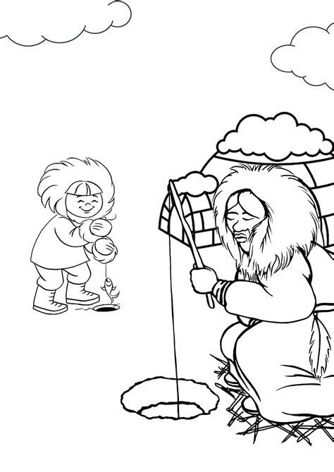 Inuit Coloring Page