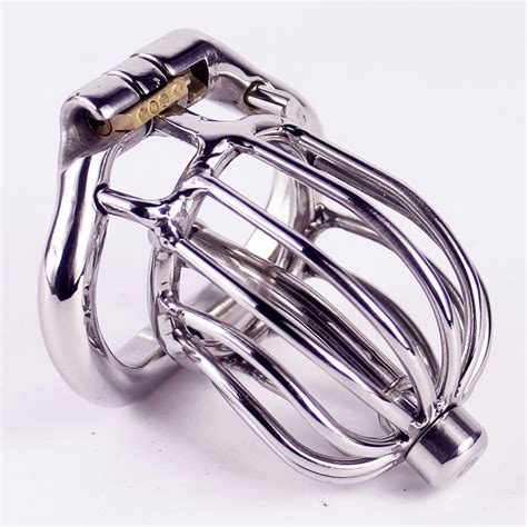 buy stealth lock chastity cage stainless steel male chastity device sex toys for men penis lock