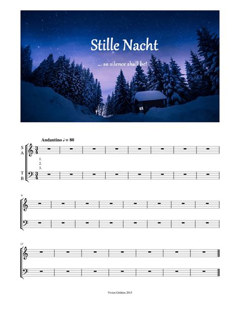 Stille Nachtsilent Night Sheet Music For Voice Download Free In Pdf
