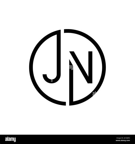 Creative Letter Jn Logo Design Vector Template Initial Circle Letter
