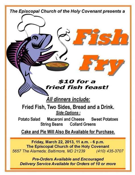 Fish Fry Flyer Template Free Printable Templates