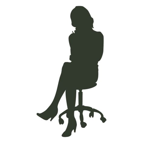 Woman Sitting Chair Working Transparent Png And Svg Vector File