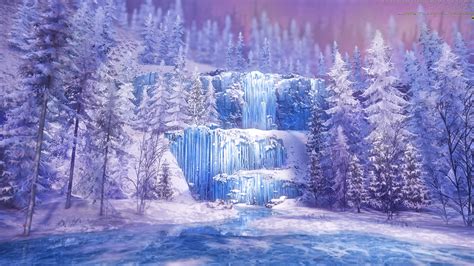 Winter Waterfall Wallpapers Wallpaper Cave