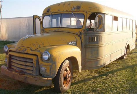 Backyard monsters whimsical duo comes with two flowers and a leafy stem for them to peek out from. 1955 Carpenter/GMC school bus | Old school bus, School bus ...