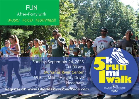 Sep 24 Charles River Center 13th Annual 5k Run1 Mile Walk Needham